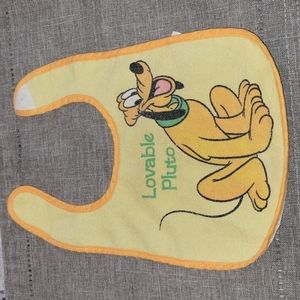 Vintage Disney baby lovable Pluto Bib